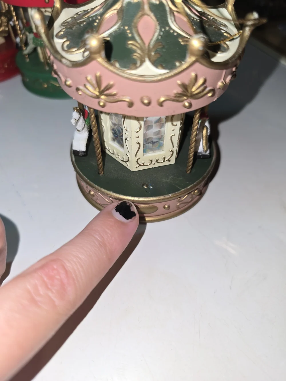 Set Of 10 Vintage Horse Carousel Christmas Ornaments